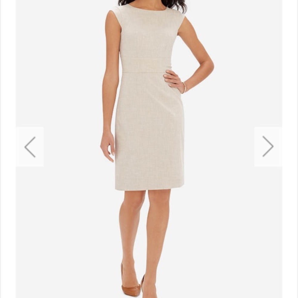 THE LIMITED TAN SHEATH DRESS